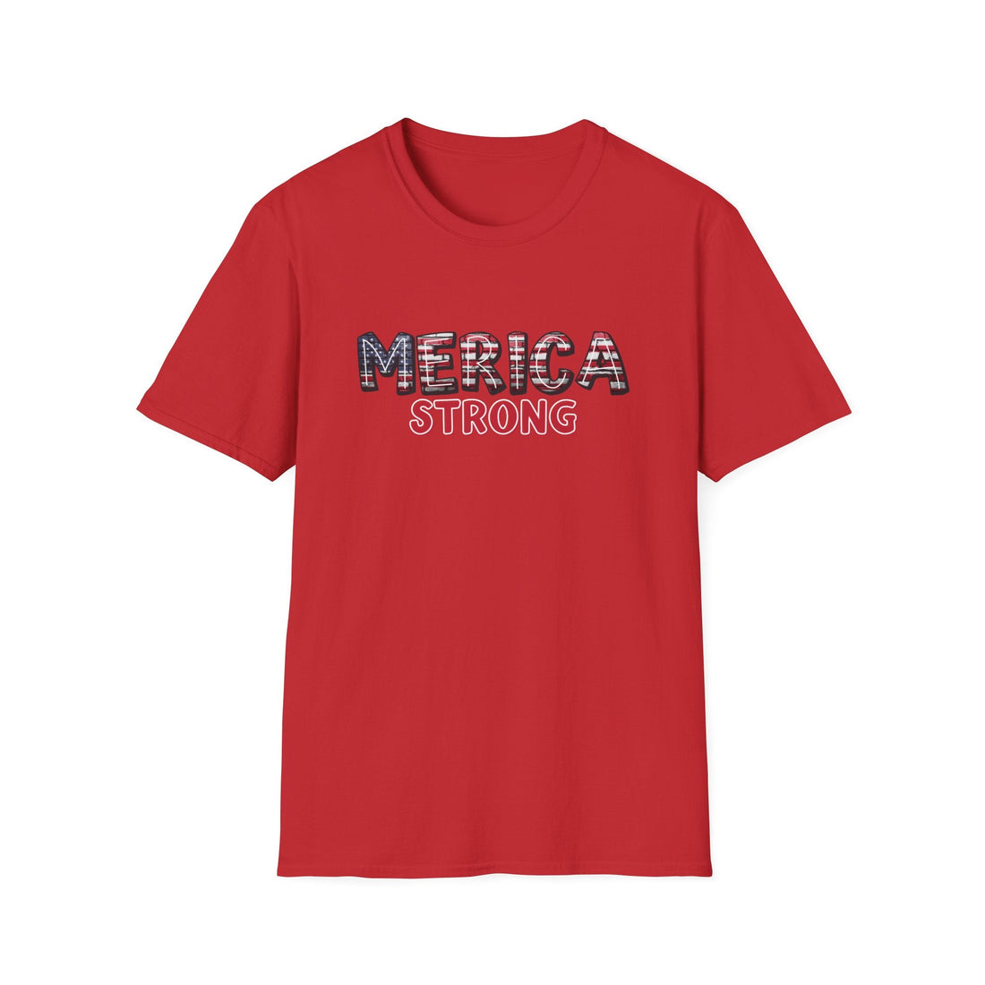 Unisex Softstyle T-Shirt - 'Merica Strong - Patriotic Tee for Independence Day, BBQs, Casual Wear, Gifts for Him & Her, Red White Blue [...] - T-Shirt - Positively Sassy - Unisex Softstyle T-Shirt - 'Merica Strong - Patriotic Tee for Independence Day, BBQs, Casual Wear, Gifts for Him & Her, Red White Blue [...]
