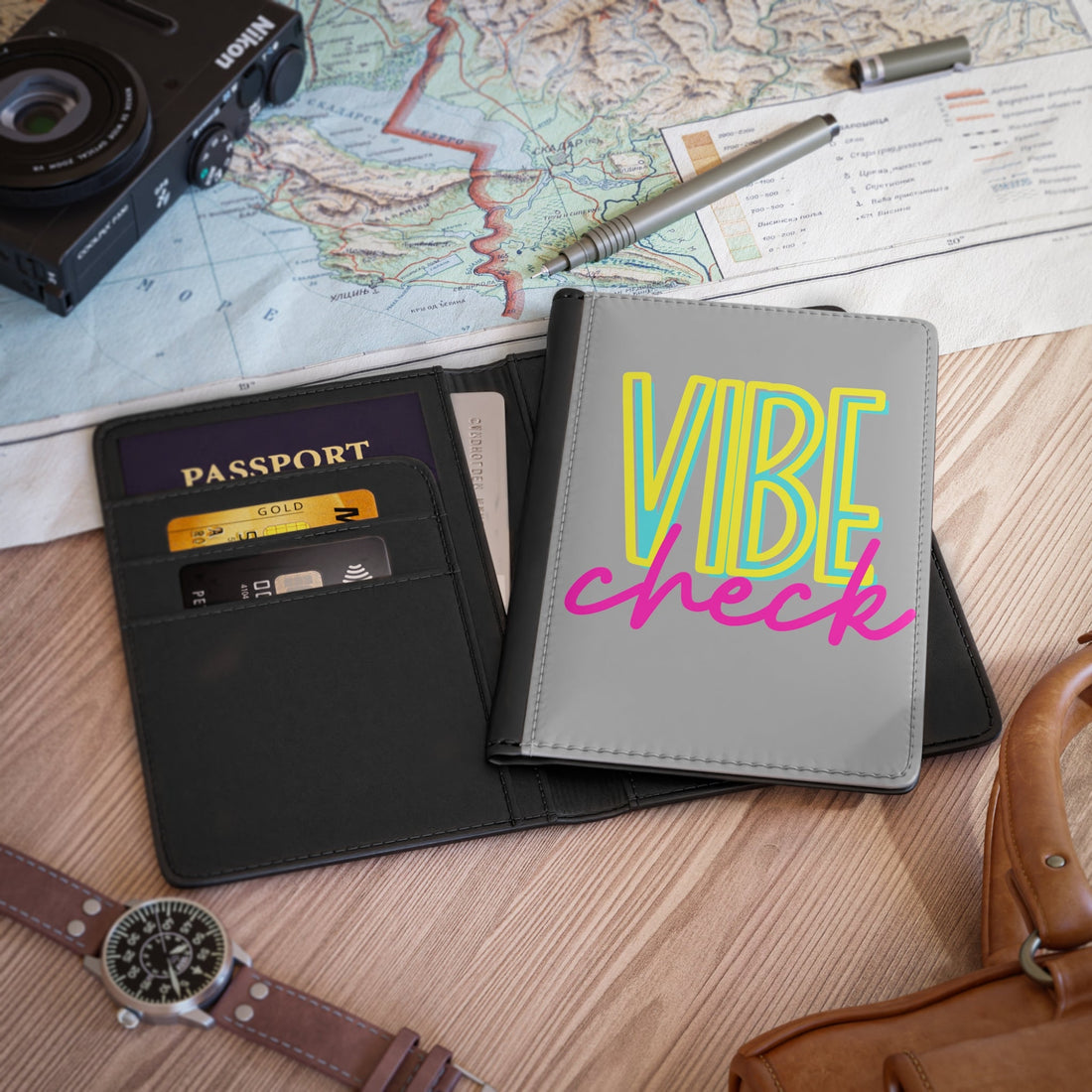 Vibe Check Passport Cover - Accessories - Positively Sassy - Vibe Check Passport Cover