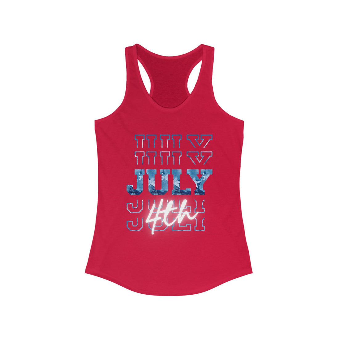 Women's July 4th Racerback Tank, USA Independence Day Shirt, Summer BBQ Outfit, Patriotic Workout Top, Holiday Gift - Tank Top - Positively Sassy - Women's July 4th Racerback Tank, USA Independence Day Shirt, Summer BBQ Outfit, Patriotic Workout Top, Holiday Gift