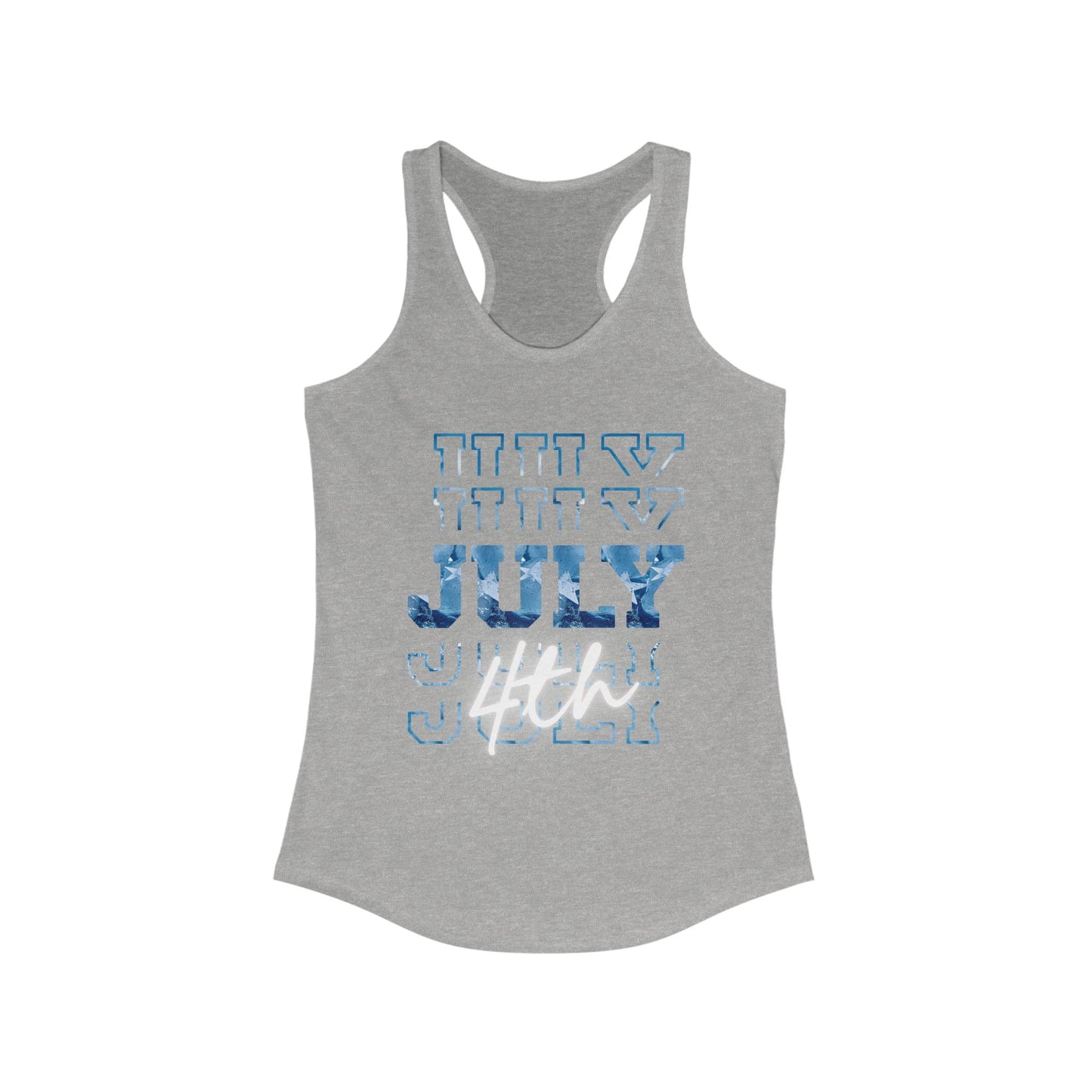 Women's July 4th Racerback Tank, USA Independence Day Shirt, Summer BBQ Outfit, Patriotic Workout Top, Holiday Gift - Tank Top - Positively Sassy - Women's July 4th Racerback Tank, USA Independence Day Shirt, Summer BBQ Outfit, Patriotic Workout Top, Holiday Gift