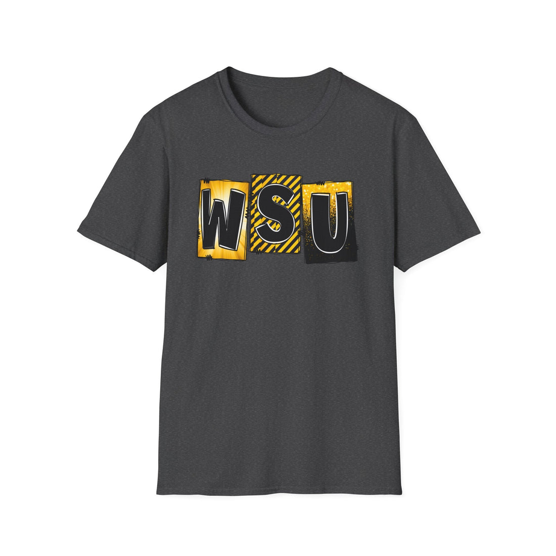 WSU Letters Softstyle T-Shirt - T-Shirt - Positively Sassy - WSU Letters Softstyle T-Shirt