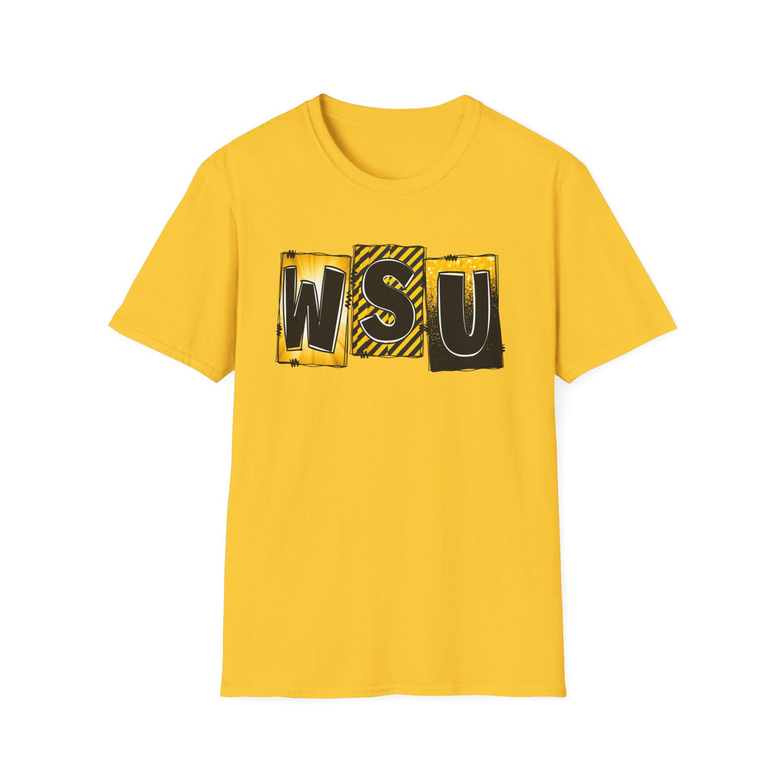 WSU Letters Softstyle T-Shirt - T-Shirt - Positively Sassy - WSU Letters Softstyle T-Shirt