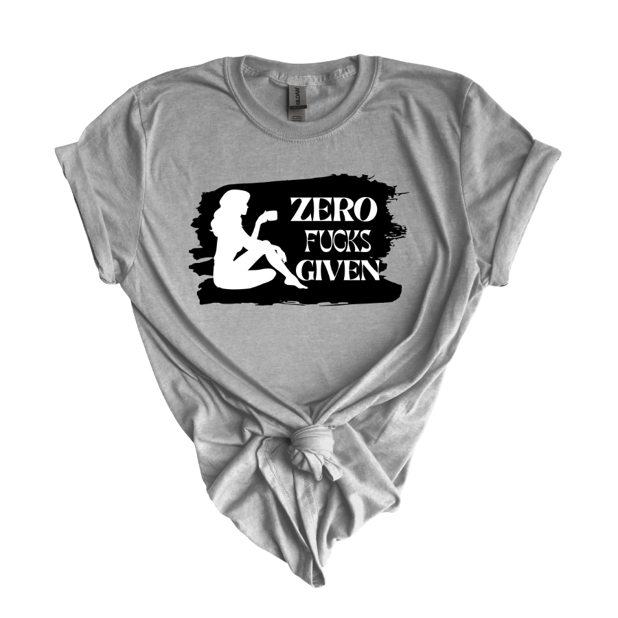 Zero Fucks Given Unisex T-Shirt, Funny Graphic Tee, Casual Wear, Gift for Her, Everyday Comfort Top, Statement Shirt - T-Shirt - Positively Sassy - Zero Fucks Given Unisex T-Shirt, Funny Graphic Tee, Casual Wear, Gift for Her, Everyday Comfort Top, Statement Shirt