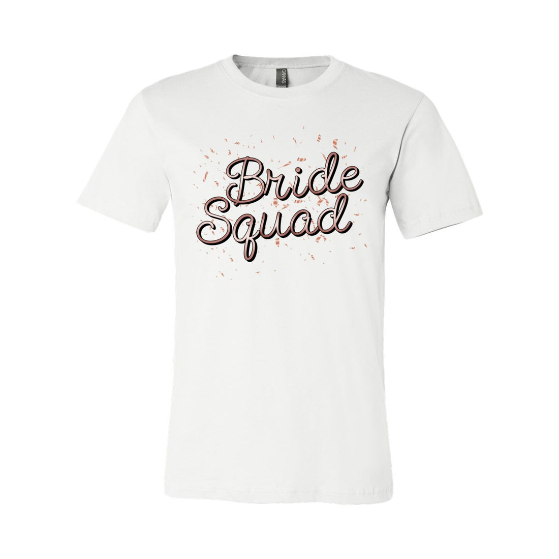 #1 Bride Squad Confetti Short Sleeve Jersey Tee - T-Shirts - Positively Sassy - #1 Bride Squad Confetti Short Sleeve Jersey Tee