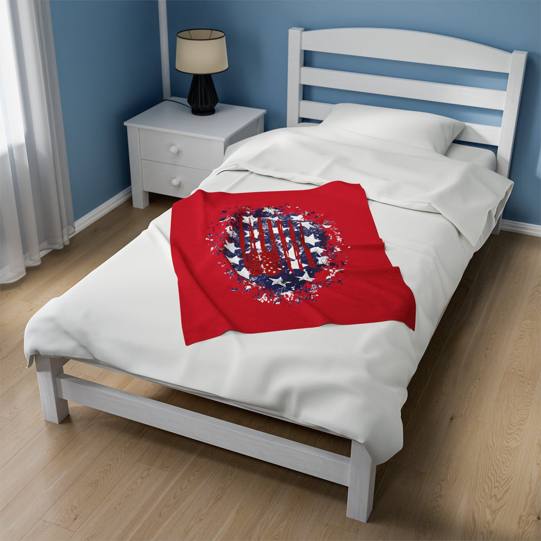 America Velveteen Plush Blanket - All Over Prints - Positively Sassy - America Velveteen Plush Blanket