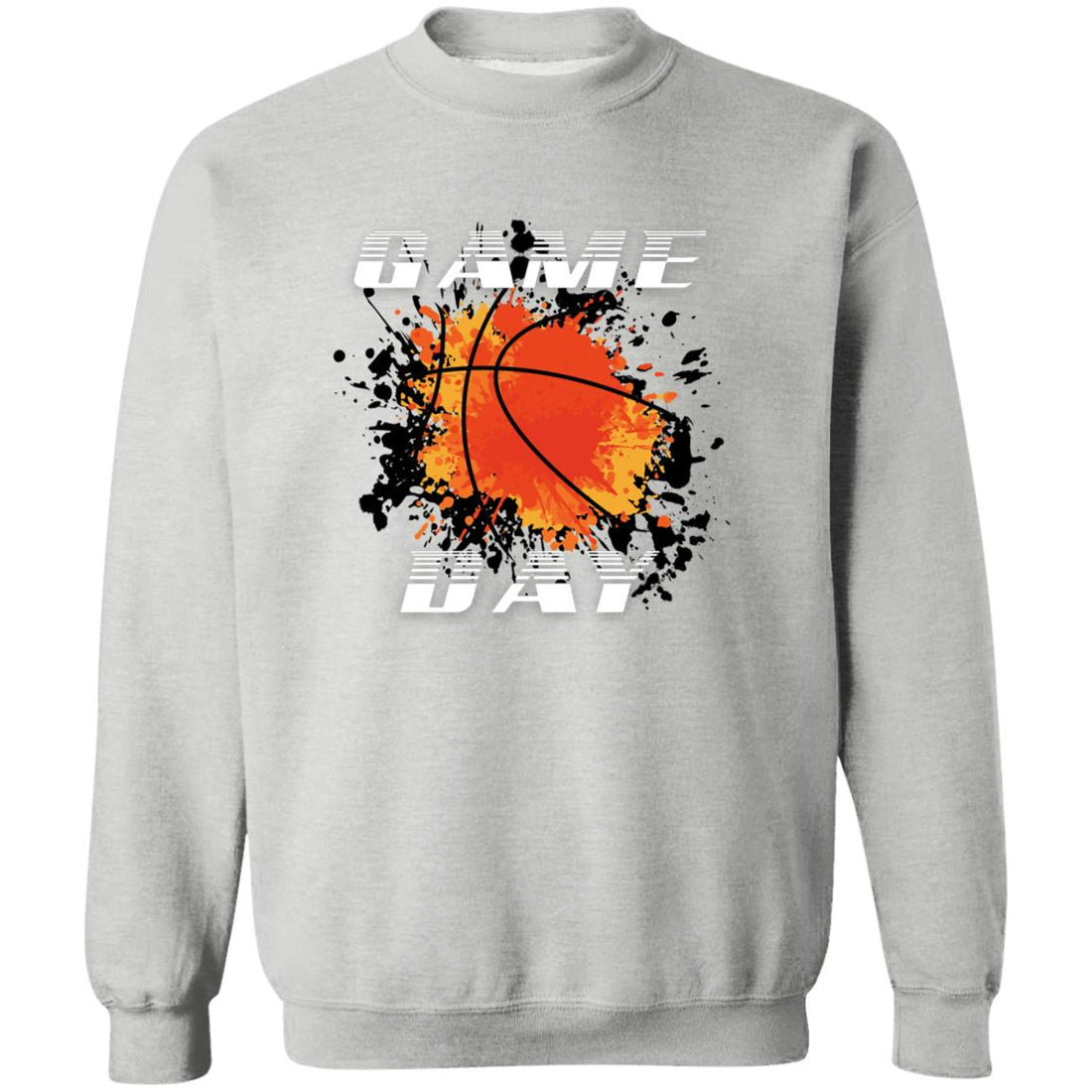 Basketball Game Day Crewneck Pullover Sweatshirt - Sweatshirts - Positively Sassy - Basketball Game Day Crewneck Pullover Sweatshirt