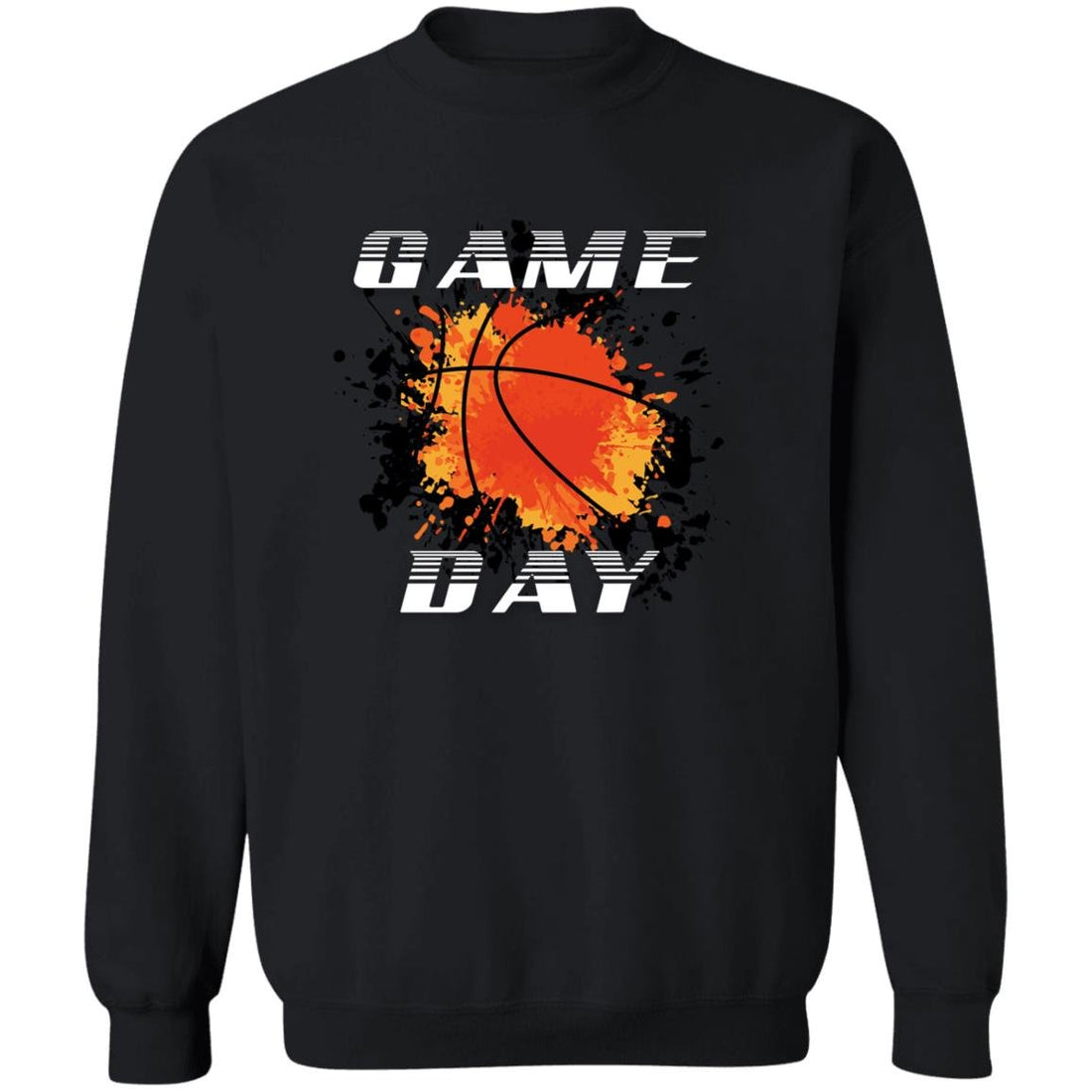 Basketball Game Day Crewneck Pullover Sweatshirt - Sweatshirts - Positively Sassy - Basketball Game Day Crewneck Pullover Sweatshirt