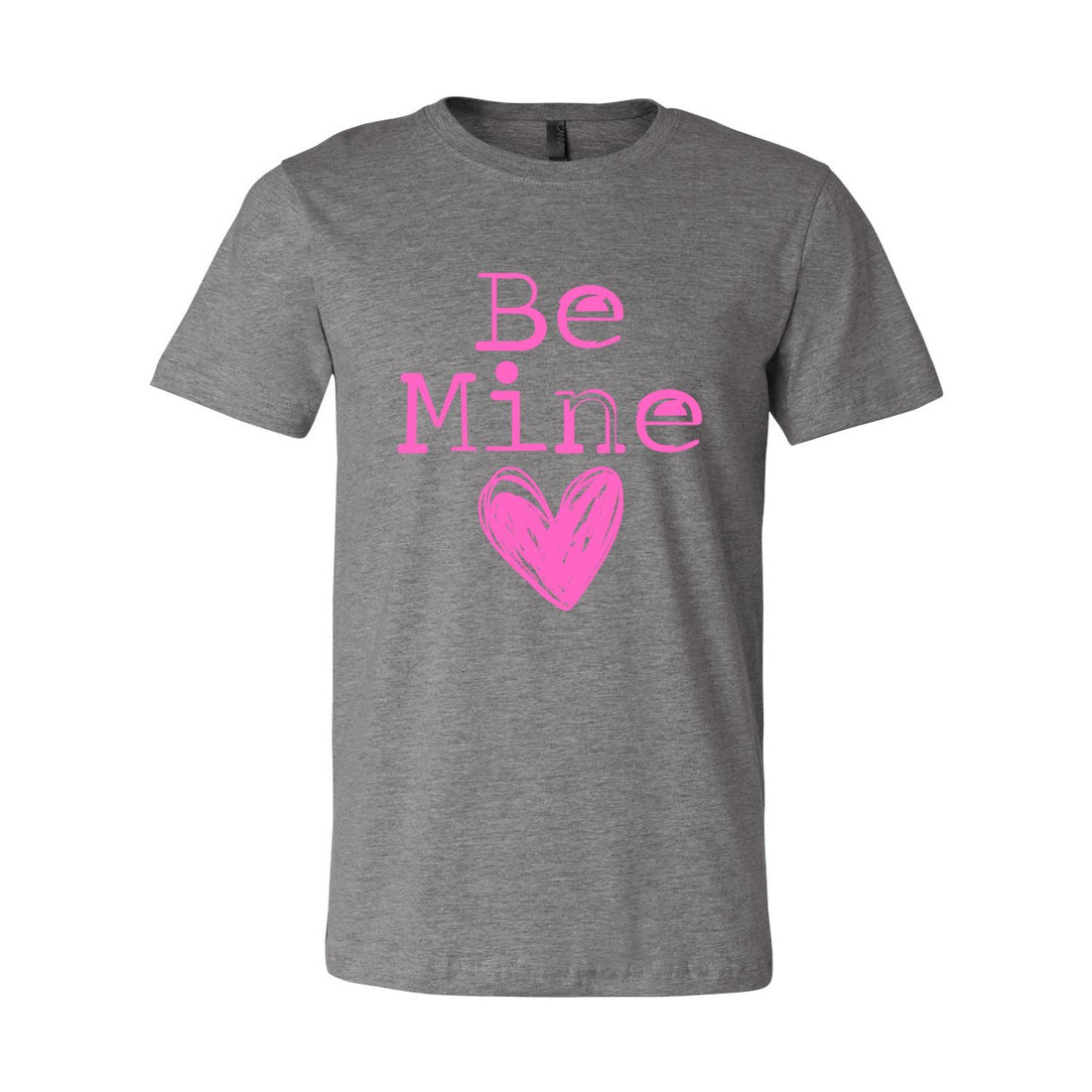 Be Mine Pink Heart Short Sleeve Jersey Tee - T-Shirts - Positively Sassy - Be Mine Pink Heart Short Sleeve Jersey Tee