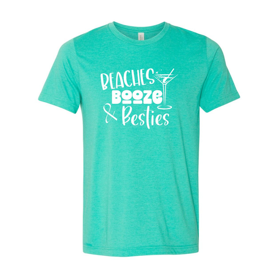 Beaches Besties Short Sleeve Jersey Tee - T-Shirts - Positively Sassy - Beaches Besties Short Sleeve Jersey Tee