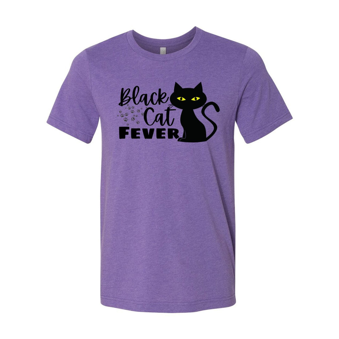 Black Cat Fever Short Sleeve Jersey Tee - T-Shirts - Positively Sassy - Black Cat Fever Short Sleeve Jersey Tee