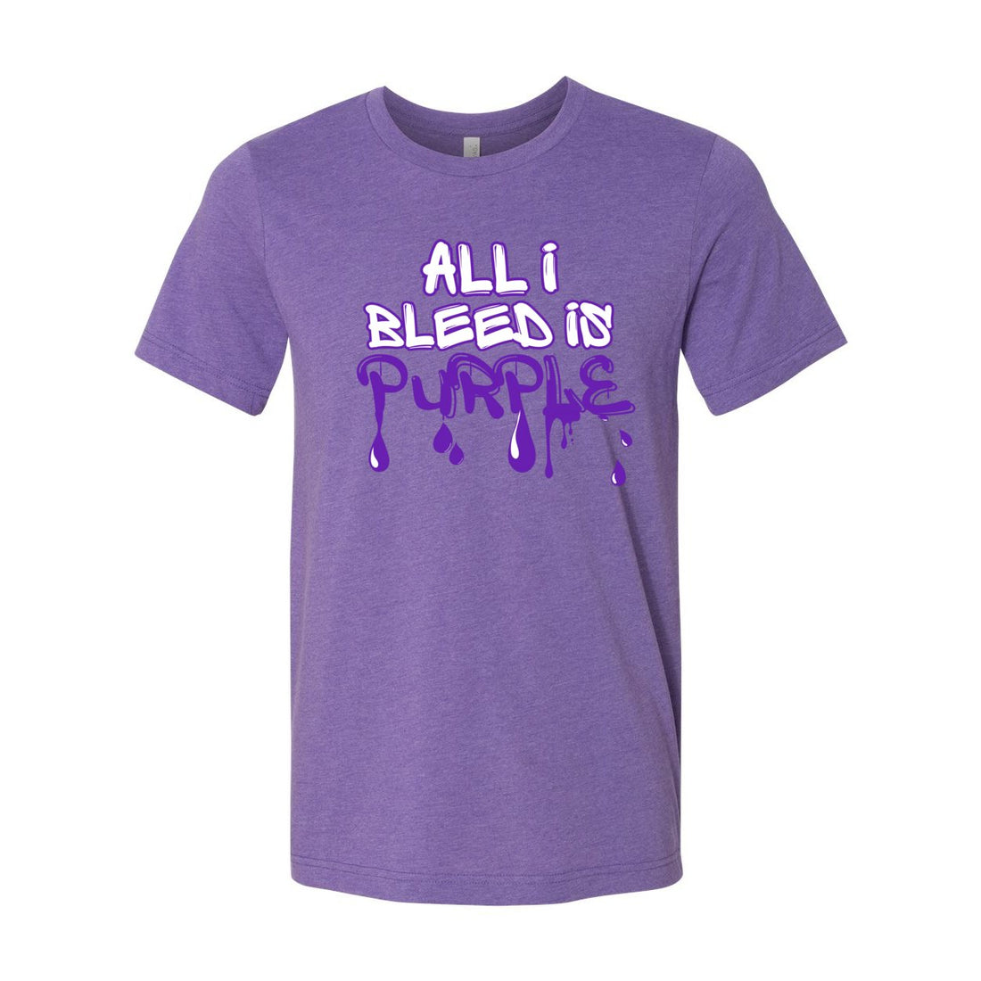 Bleed Purple Short Sleeve Jersey Tee - T-Shirts - Positively Sassy - Bleed Purple Short Sleeve Jersey Tee