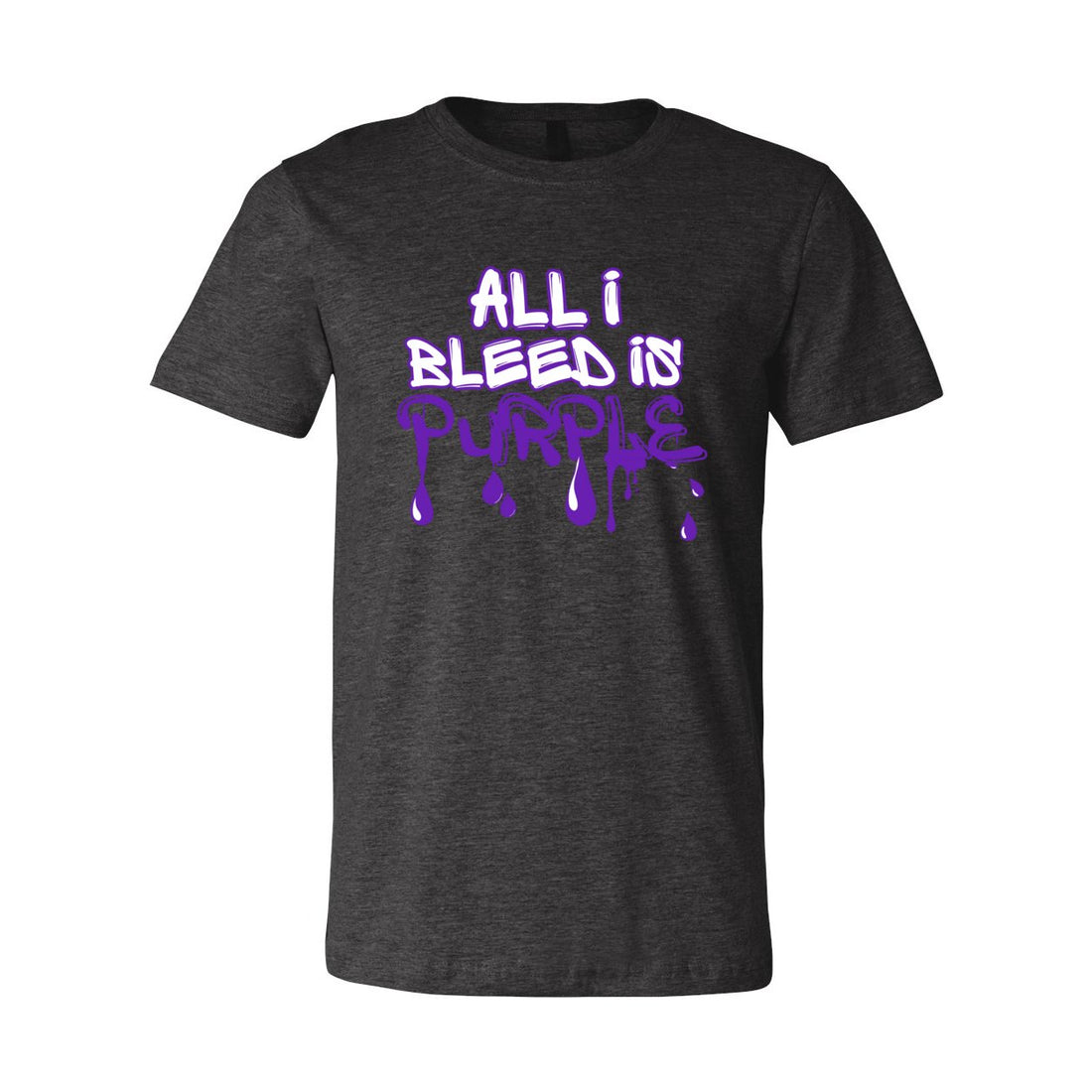 Bleed Purple Short Sleeve Jersey Tee - T-Shirts - Positively Sassy - Bleed Purple Short Sleeve Jersey Tee