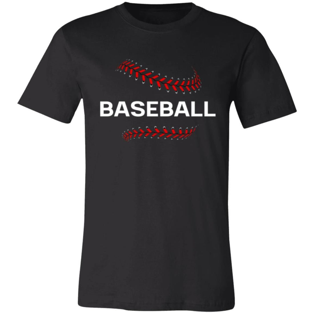 Bold Baseball Stitch Short-Sleeve T-Shirt - T-Shirts - Positively Sassy - Bold Baseball Stitch Short-Sleeve T-Shirt
