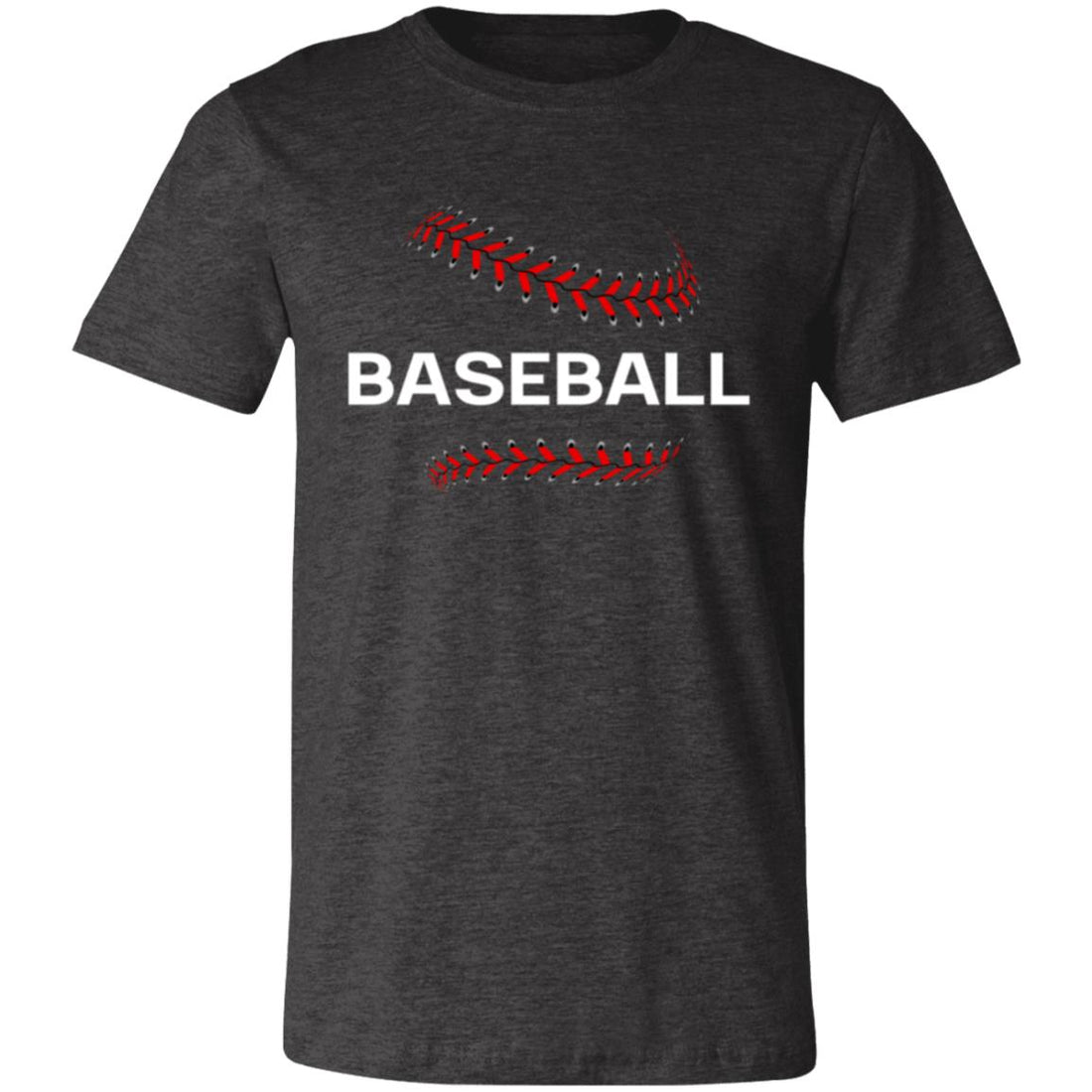 Bold Baseball Stitch Short-Sleeve T-Shirt - T-Shirts - Positively Sassy - Bold Baseball Stitch Short-Sleeve T-Shirt