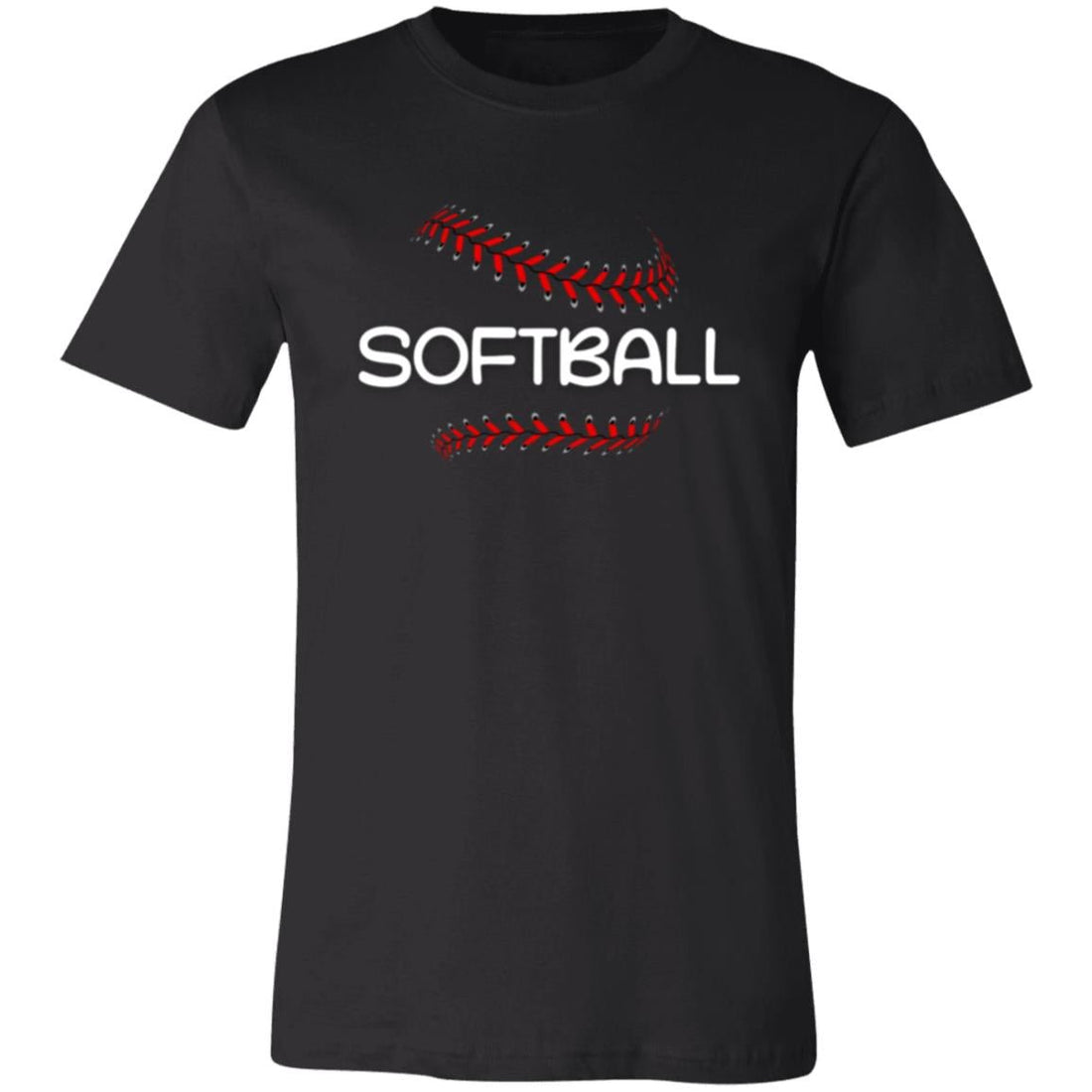 Bold Softball Stitch Short-Sleeve T-Shirt - T-Shirts - Positively Sassy - Bold Softball Stitch Short-Sleeve T-Shirt