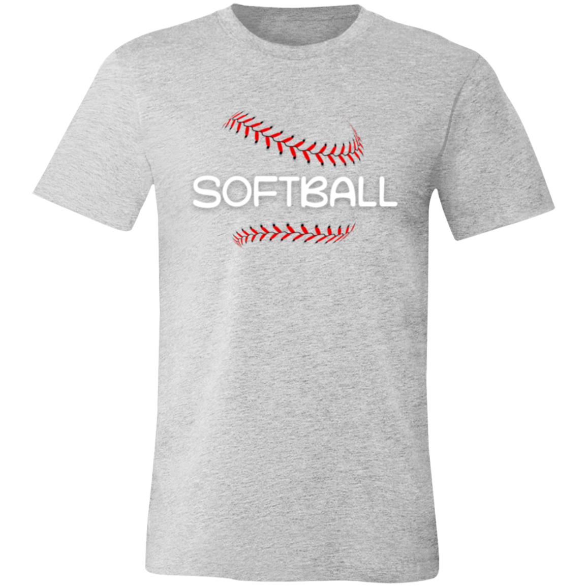 Bold Softball Stitch Short-Sleeve T-Shirt - T-Shirts - Positively Sassy - Bold Softball Stitch Short-Sleeve T-Shirt