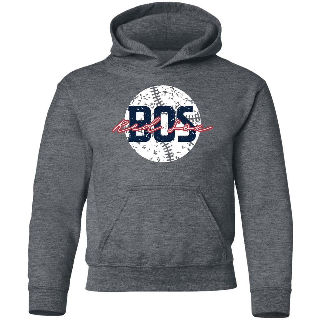 BOS Baseball Youth Hoodie - Sweatshirts - Positively Sassy - BOS Baseball Youth Hoodie