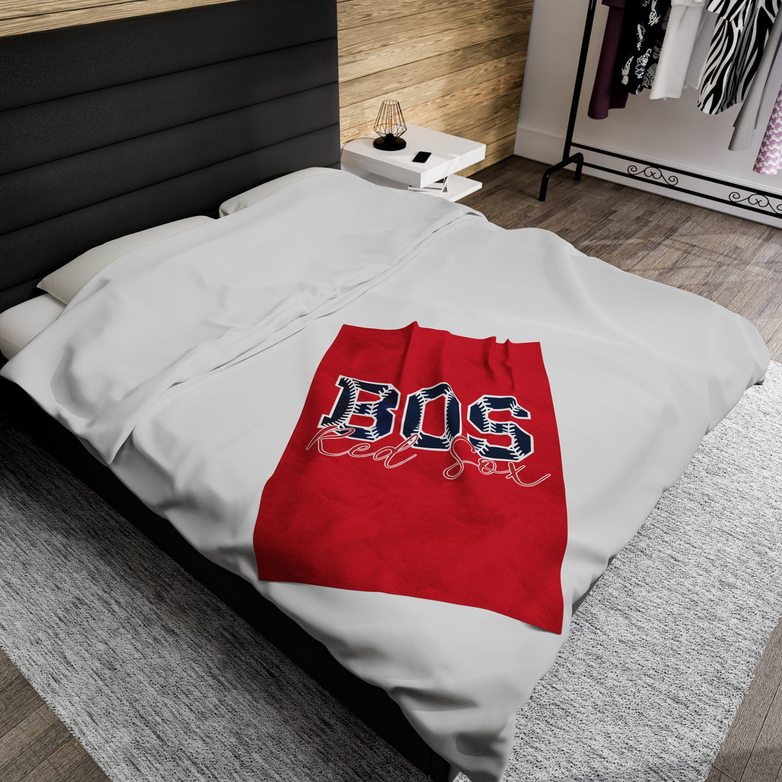 Boston Baseball Blanket - All Over Prints - Positively Sassy - Boston Baseball Blanket