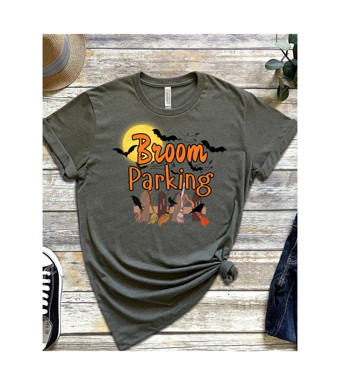 Broom Parking Short Sleeve Jersey Tee - T-Shirts - Positively Sassy - Broom Parking Short Sleeve Jersey Tee