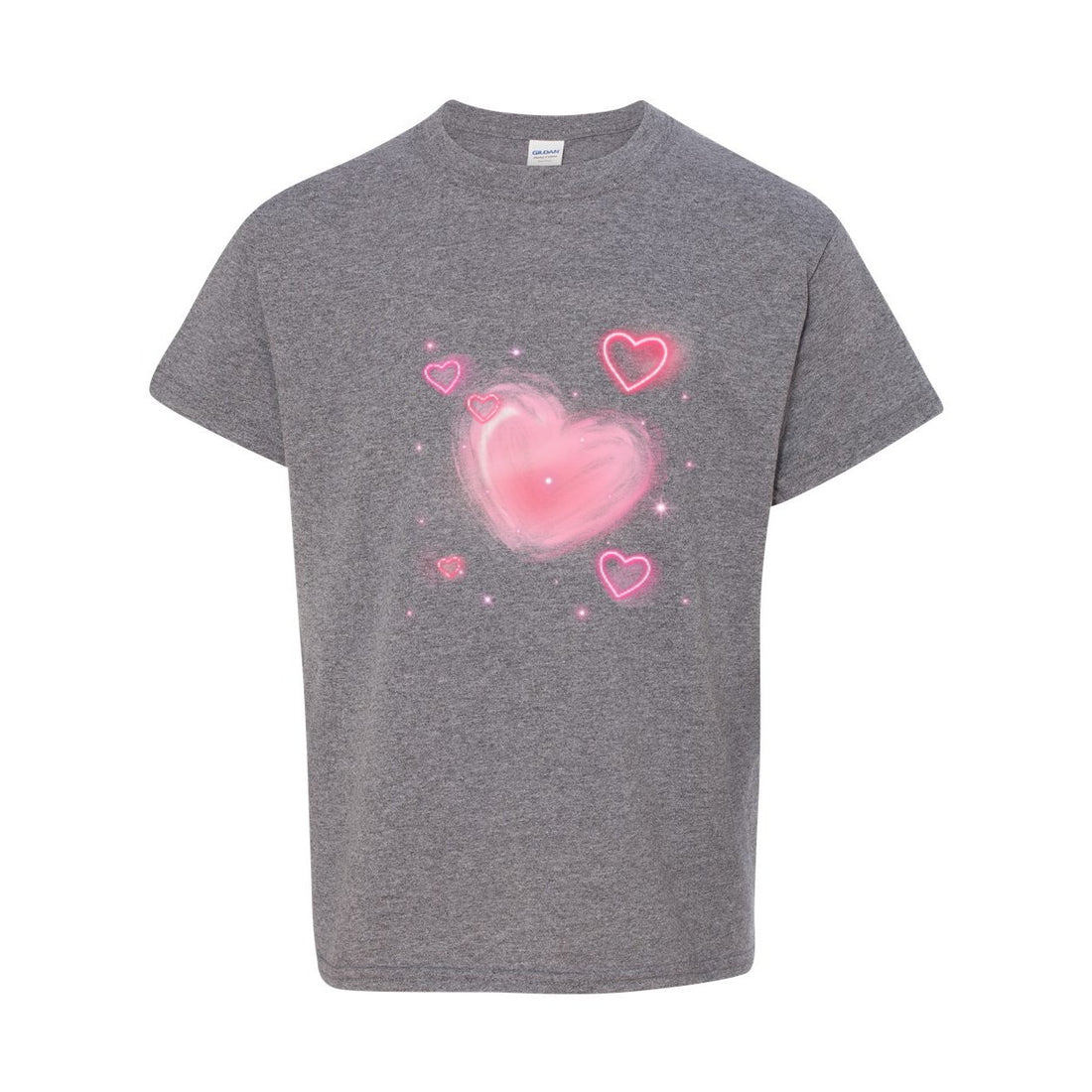 Bubble Hearts Heavy Cotton™ Youth T-Shirt - T-Shirts - Positively Sassy - Bubble Hearts Heavy Cotton™ Youth T-Shirt