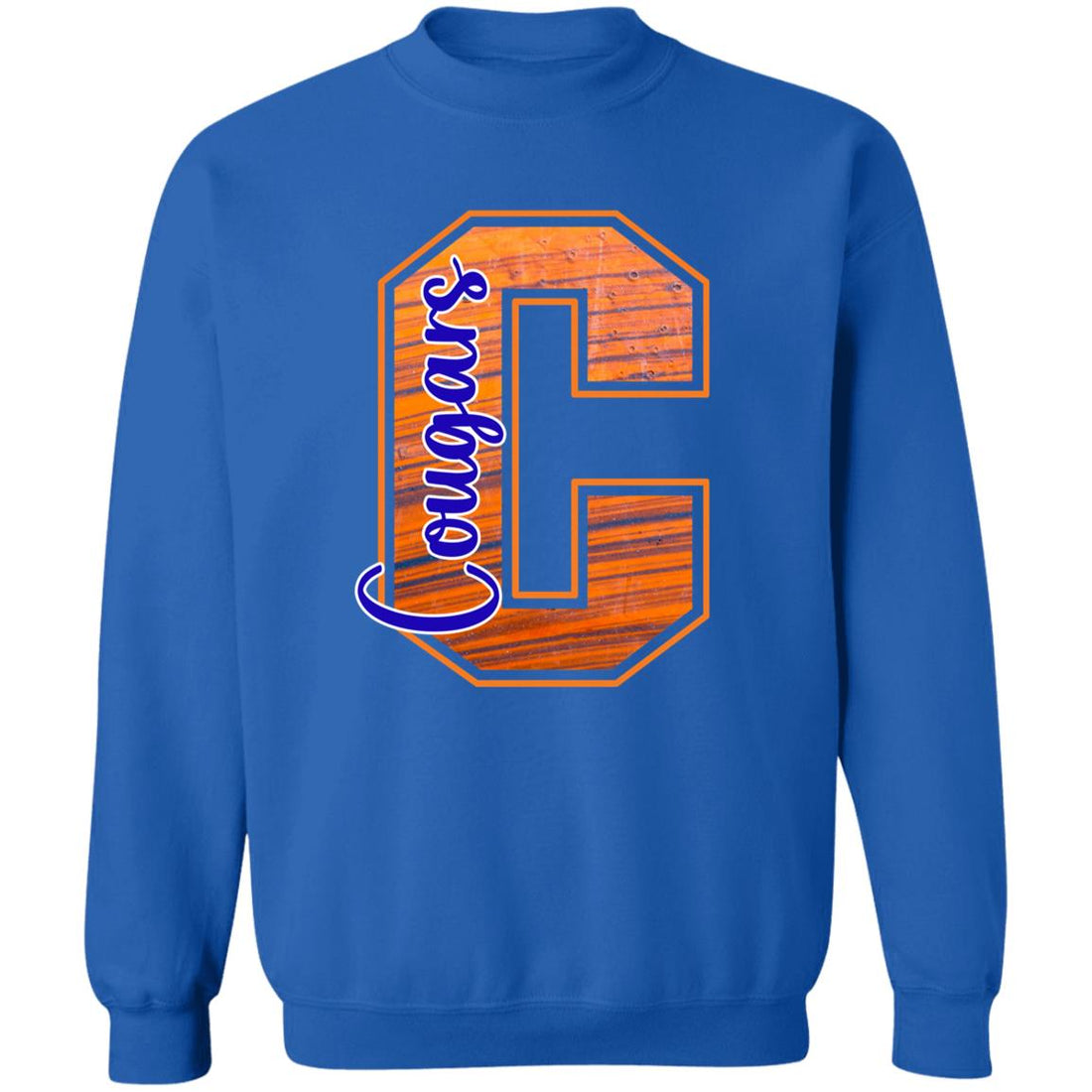 C Cougars Crewneck Pullover Sweatshirt - Sweatshirts - Positively Sassy - C Cougars Crewneck Pullover Sweatshirt