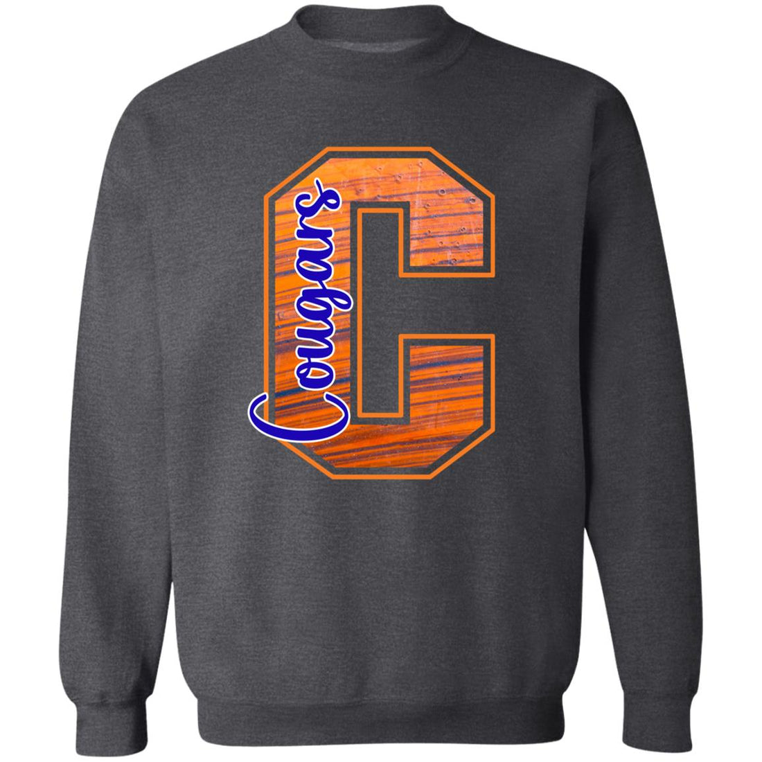 C Cougars Crewneck Pullover Sweatshirt - Sweatshirts - Positively Sassy - C Cougars Crewneck Pullover Sweatshirt