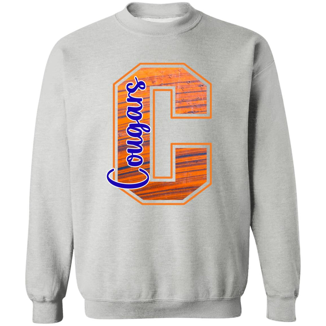 C Cougars Crewneck Pullover Sweatshirt - Sweatshirts - Positively Sassy - C Cougars Crewneck Pullover Sweatshirt