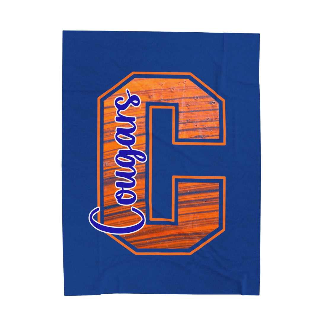 C Cougars Velveteen Plush Blanket - All Over Prints - Positively Sassy - C Cougars Velveteen Plush Blanket