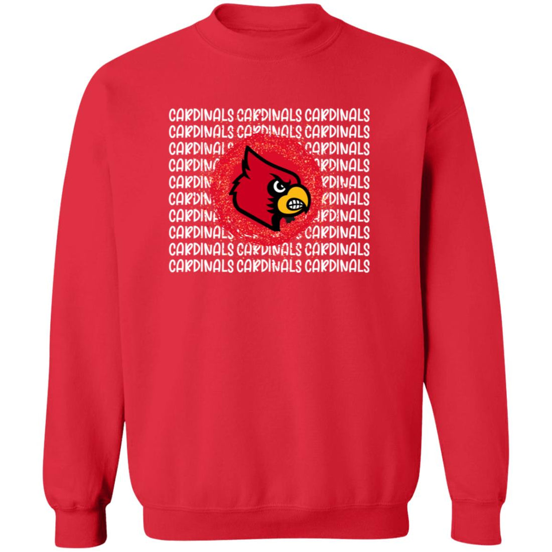 Cardinal Repeat Crewneck Pullover Sweatshirt - Sweatshirts - Positively Sassy - Cardinal Repeat Crewneck Pullover Sweatshirt