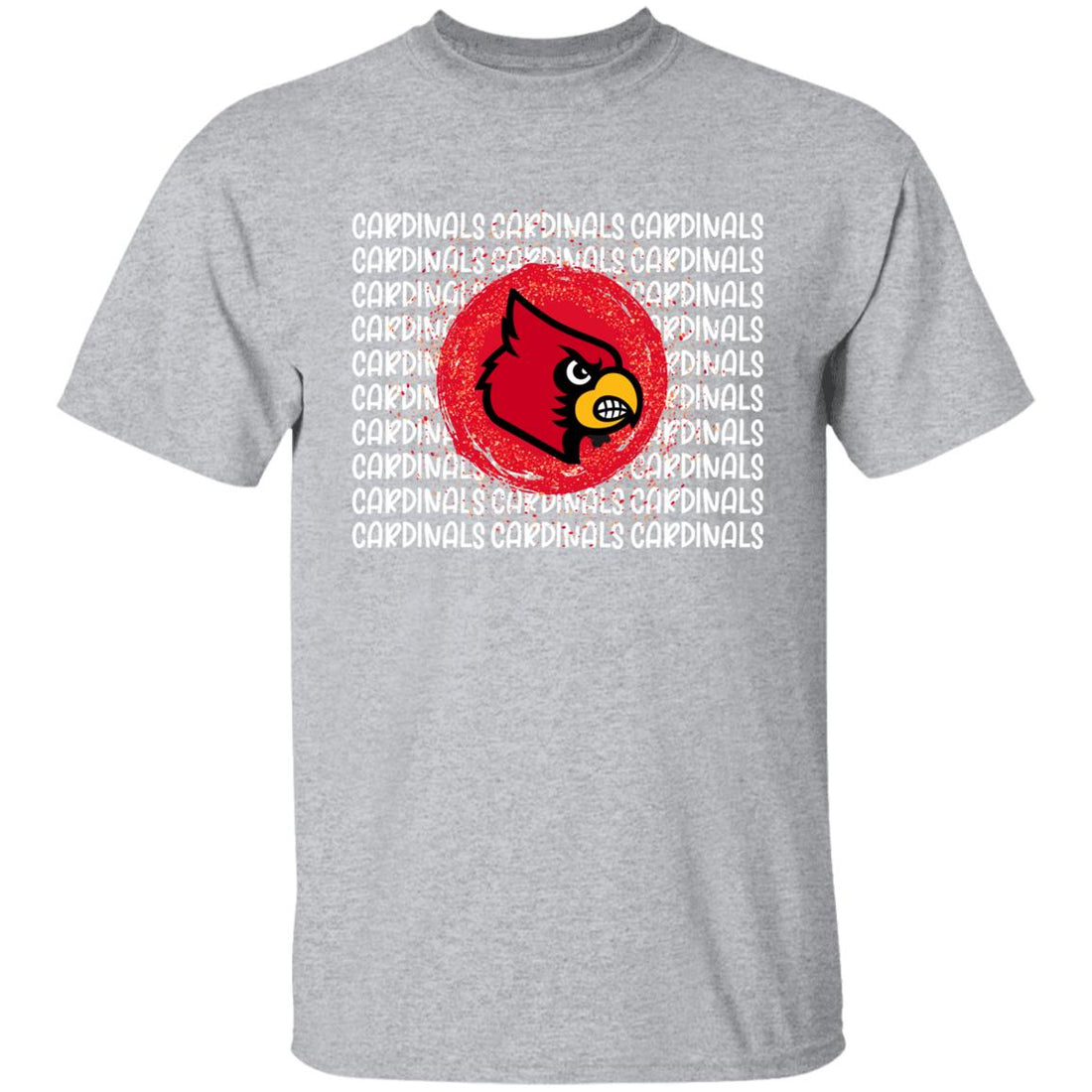 Cardinal Repeat Youth 5.3 oz 100% Cotton T-Shirt - T-Shirts - Positively Sassy - Cardinal Repeat Youth 5.3 oz 100% Cotton T-Shirt