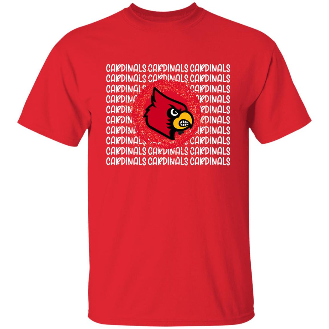 Cardinal Repeat Youth 5.3 oz 100% Cotton T-Shirt - T-Shirts - Positively Sassy - Cardinal Repeat Youth 5.3 oz 100% Cotton T-Shirt
