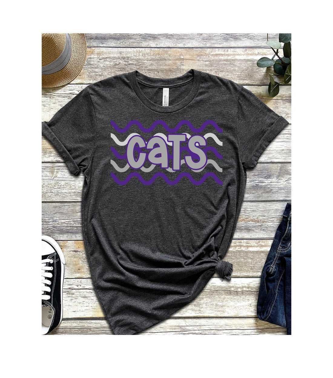 Cats Waves Unisex Jersey Short-Sleeve T-Shirt - T-Shirts - Positively Sassy - Cats Waves Unisex Jersey Short-Sleeve T-Shirt