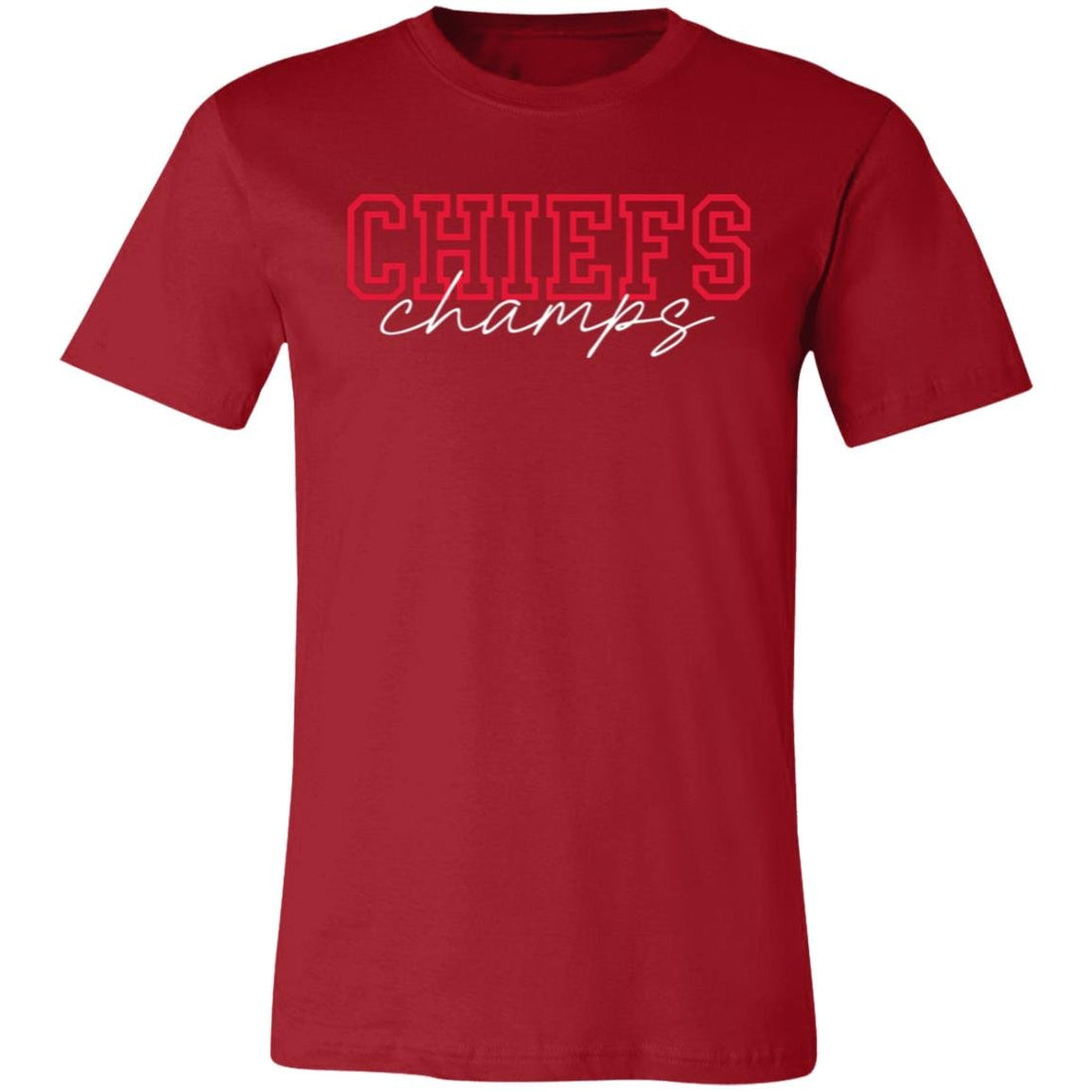 Chiefs Champs Jersey Short-Sleeve T-Shirt - T-Shirts - Positively Sassy - Chiefs Champs Jersey Short-Sleeve T-Shirt