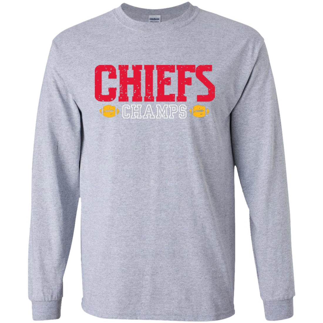 Chiefs Champs Youth LS T-Shirt - T-Shirts - Positively Sassy - Chiefs Champs Youth LS T-Shirt