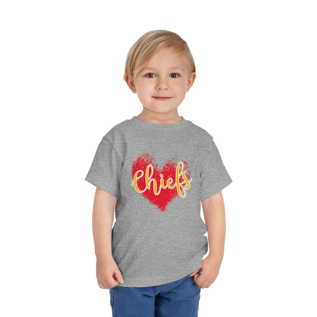 Chiefs Love Toddler Short Sleeve Tee - Kids clothes - Positively Sassy - Chiefs Love Toddler Short Sleeve Tee
