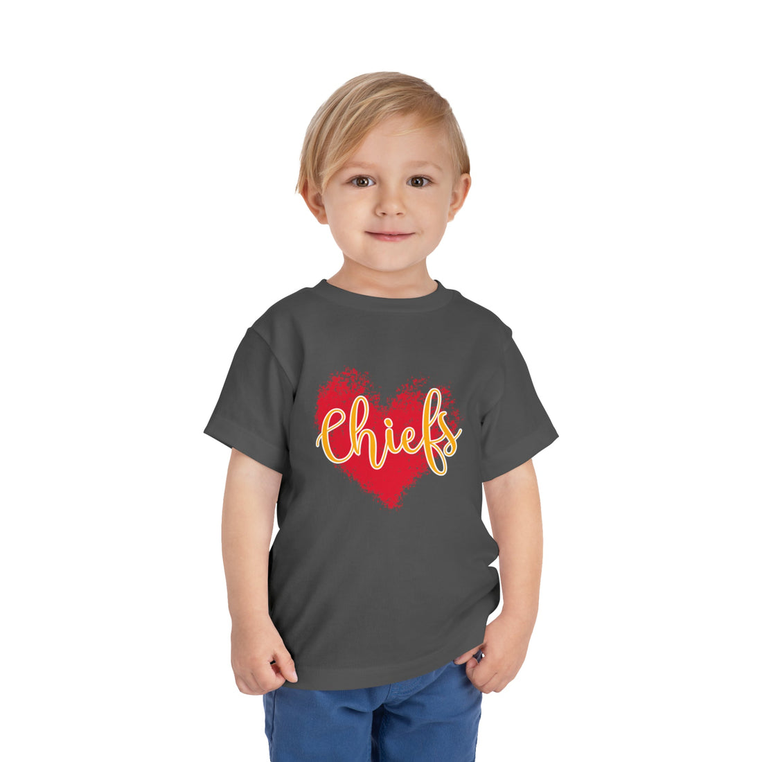 Chiefs Love Toddler Short Sleeve Tee - Kids clothes - Positively Sassy - Chiefs Love Toddler Short Sleeve Tee