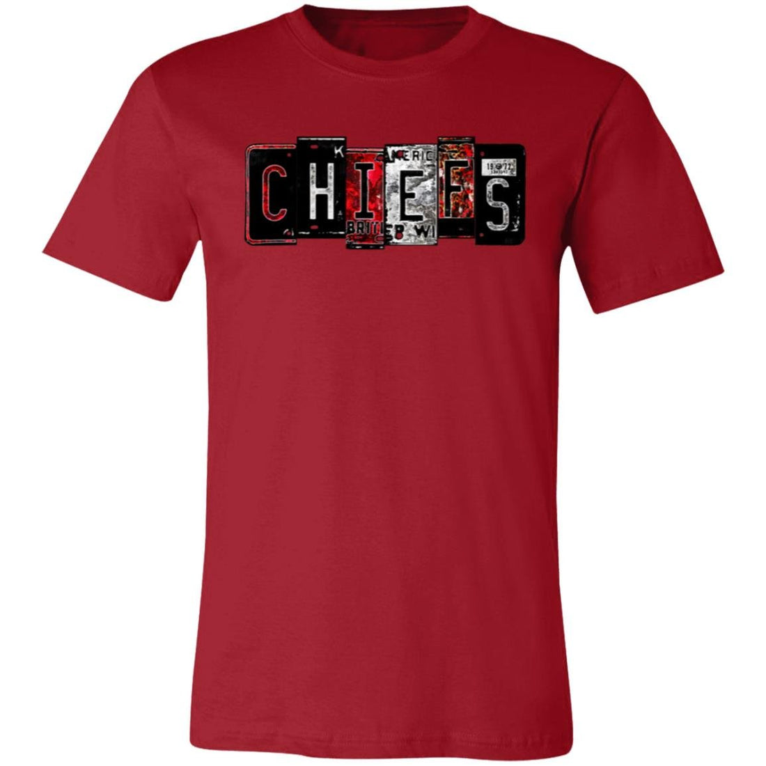 Chiefs Plates Short-Sleeve T-Shirt - T-Shirts - Positively Sassy - Chiefs Plates Short-Sleeve T-Shirt