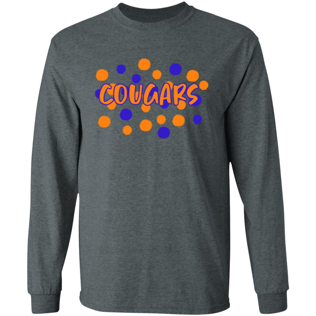 Cougar Dots LS T-Shirt 5.3 oz. - T-Shirts - Positively Sassy - Cougar Dots LS T-Shirt 5.3 oz.