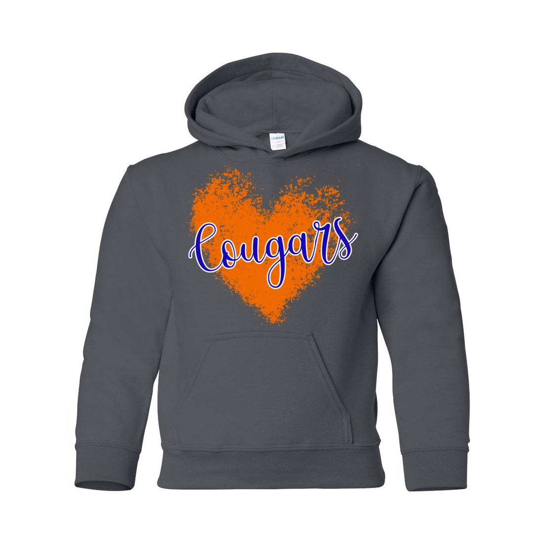 Cougar Love Youth Hooded Sweatshirt - Sweaters/Hoodies - Positively Sassy - Cougar Love Youth Hooded Sweatshirt