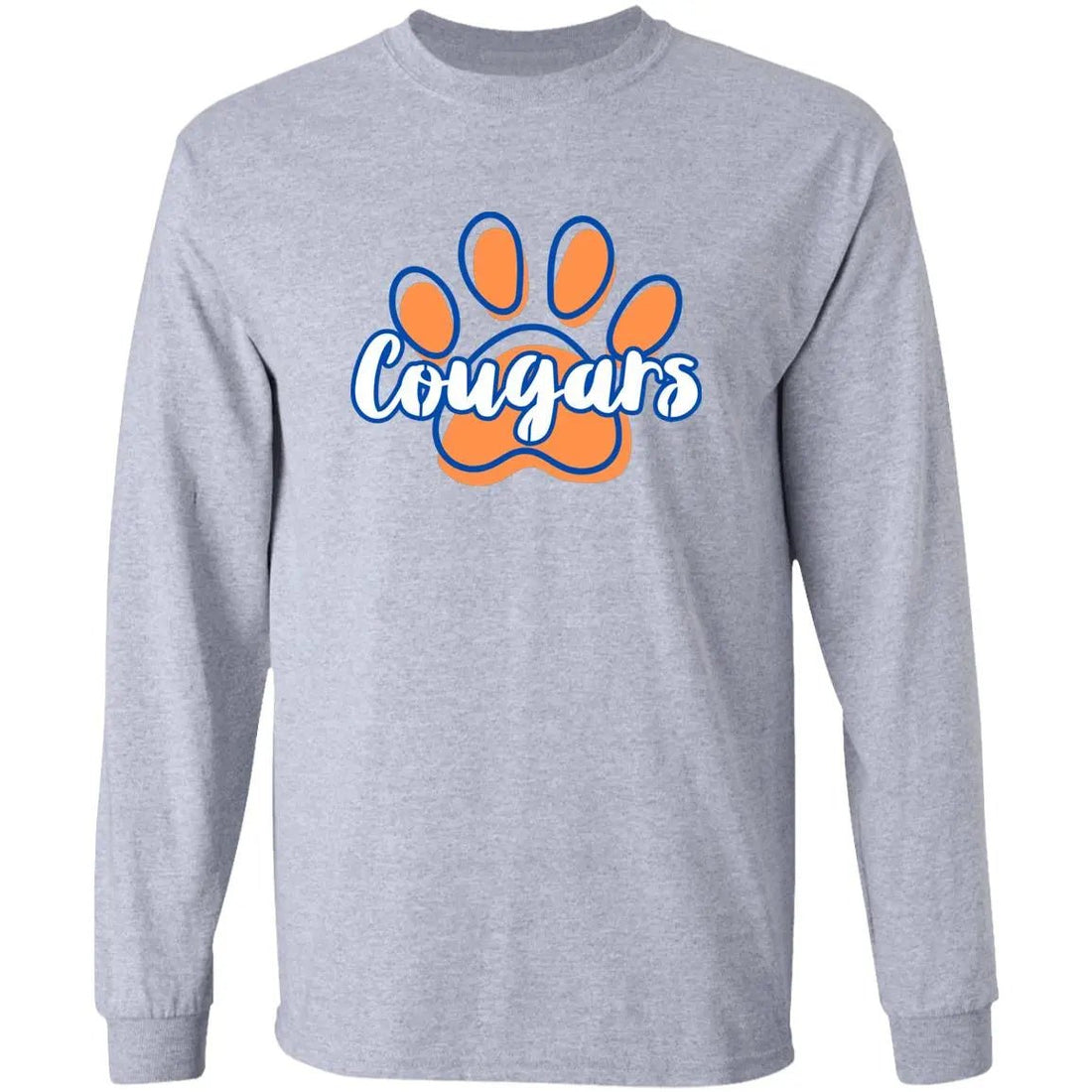 Cougar Paw LS Ultra Cotton T-Shirt - T-Shirts - Positively Sassy - Cougar Paw LS Ultra Cotton T-Shirt