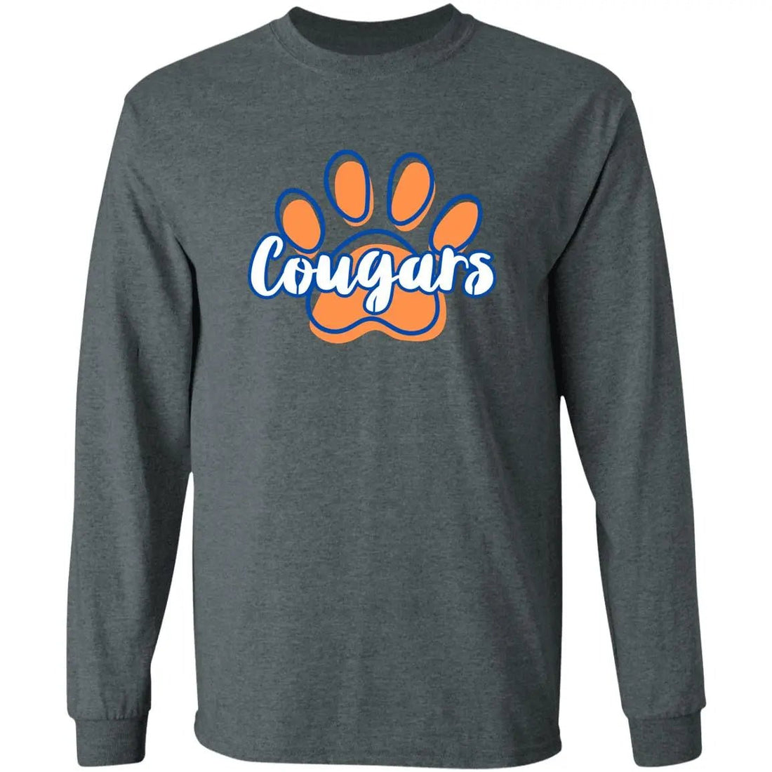 Cougar Paw LS Ultra Cotton T-Shirt - T-Shirts - Positively Sassy - Cougar Paw LS Ultra Cotton T-Shirt