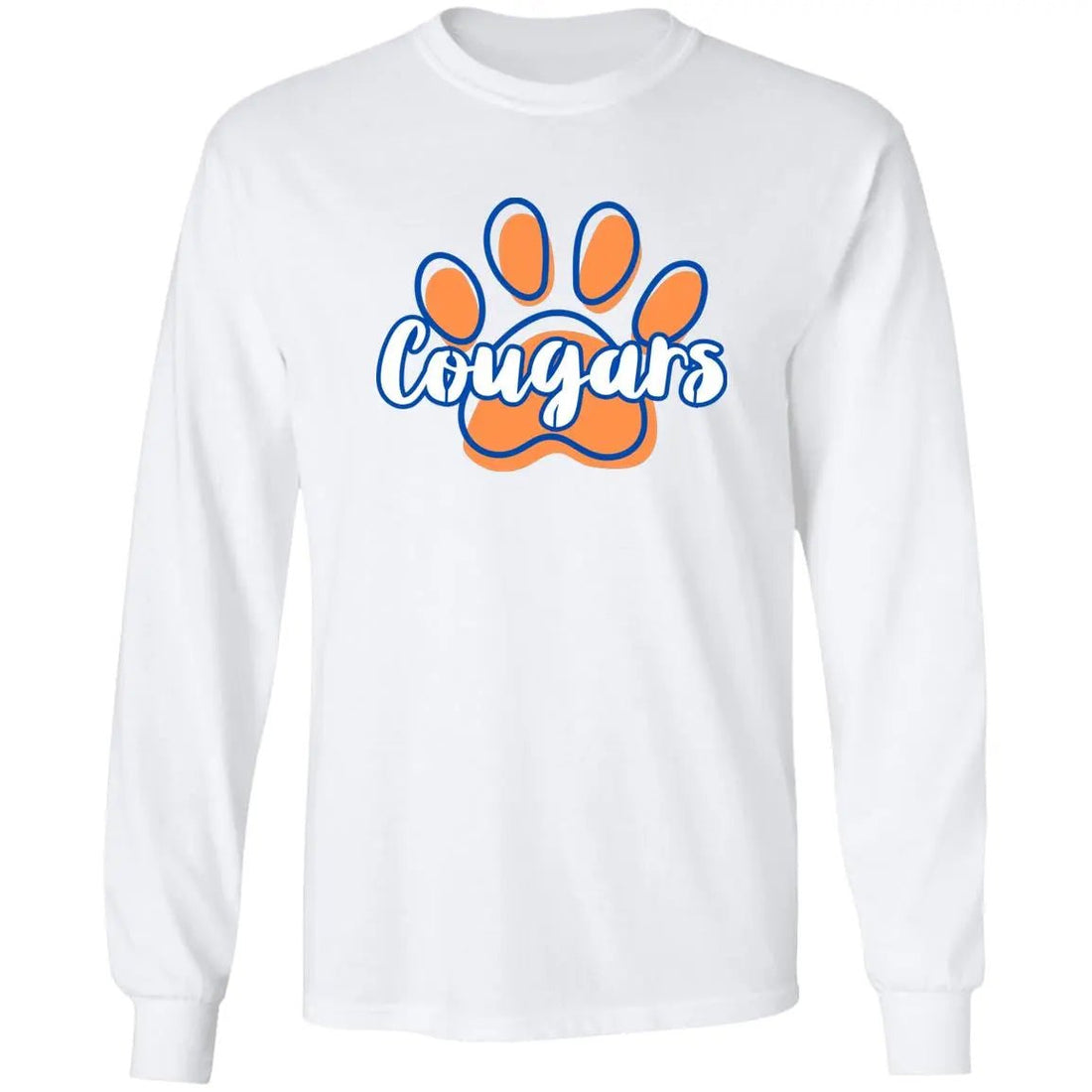 Cougar Paw LS Ultra Cotton T-Shirt - T-Shirts - Positively Sassy - Cougar Paw LS Ultra Cotton T-Shirt