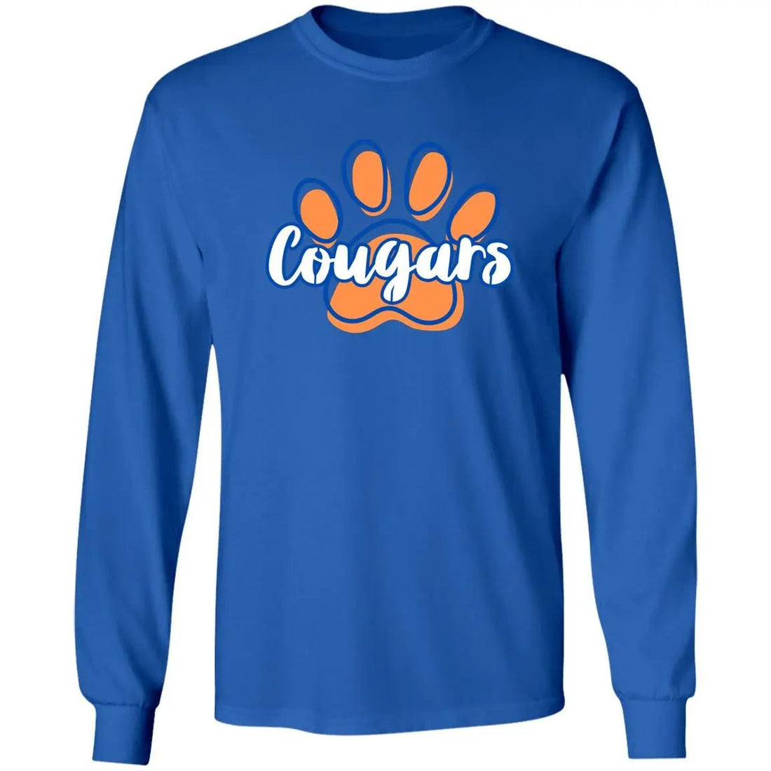 Cougar Paw LS Ultra Cotton T-Shirt - T-Shirts - Positively Sassy - Cougar Paw LS Ultra Cotton T-Shirt