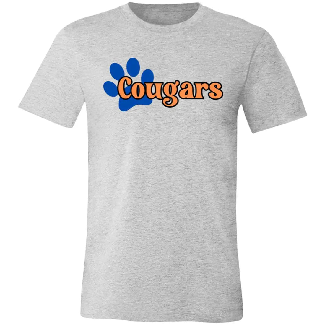 Cougars Blue Paw Short-Sleeve T-Shirt - T-Shirts - Positively Sassy - Cougars Blue Paw Short-Sleeve T-Shirt