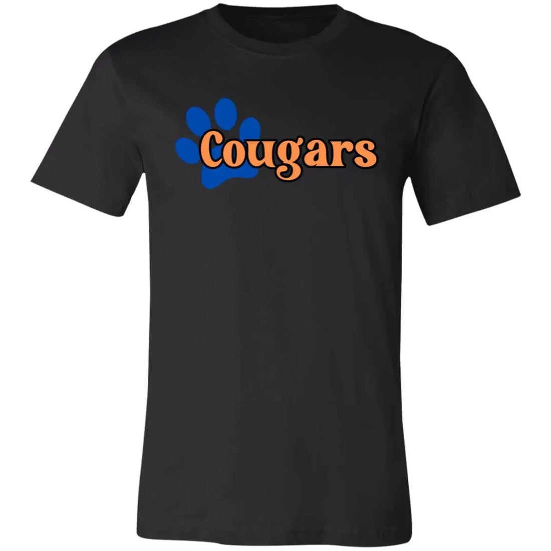 Cougars Blue Paw Short-Sleeve T-Shirt - T-Shirts - Positively Sassy - Cougars Blue Paw Short-Sleeve T-Shirt