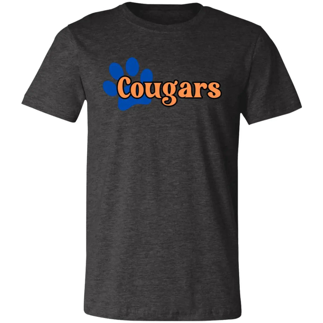 Cougars Blue Paw Short-Sleeve T-Shirt - T-Shirts - Positively Sassy - Cougars Blue Paw Short-Sleeve T-Shirt