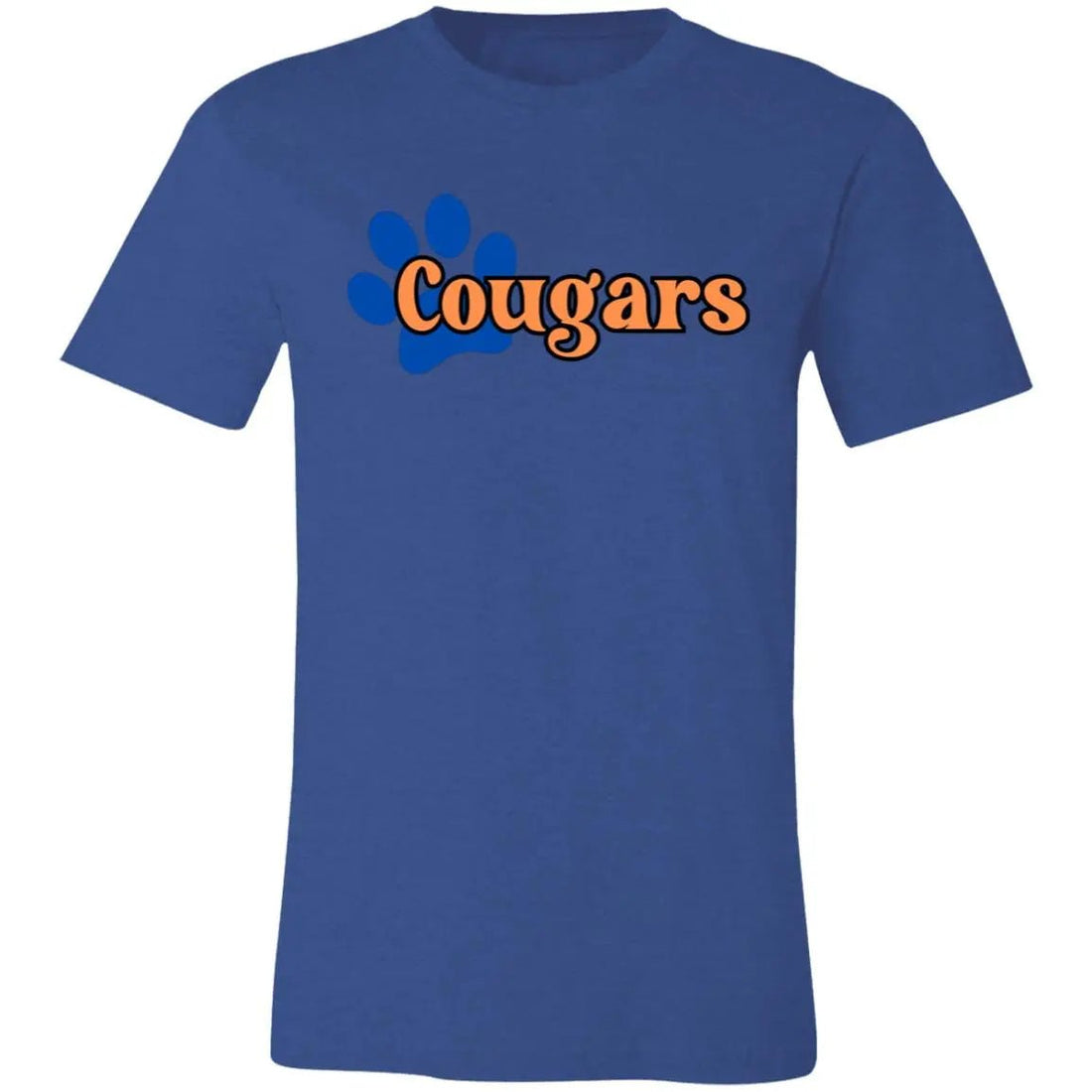 Cougars Blue Paw Short-Sleeve T-Shirt - T-Shirts - Positively Sassy - Cougars Blue Paw Short-Sleeve T-Shirt