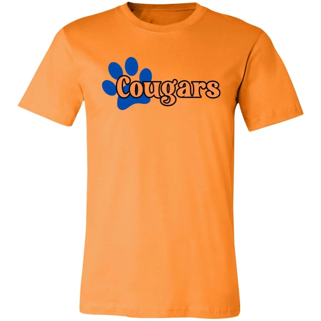 Cougars Blue Paw Short-Sleeve T-Shirt - T-Shirts - Positively Sassy - Cougars Blue Paw Short-Sleeve T-Shirt