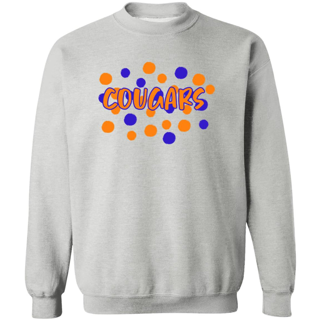 Cougars Dots Crewneck Pullover Sweatshirt - Sweatshirts - Positively Sassy - Cougars Dots Crewneck Pullover Sweatshirt