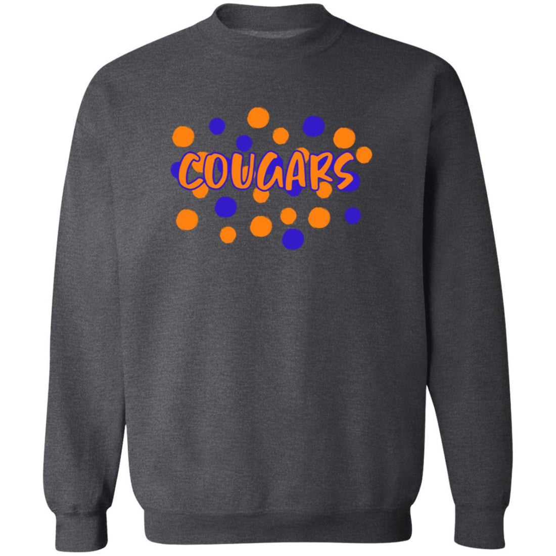 Cougars Dots Crewneck Pullover Sweatshirt - Sweatshirts - Positively Sassy - Cougars Dots Crewneck Pullover Sweatshirt